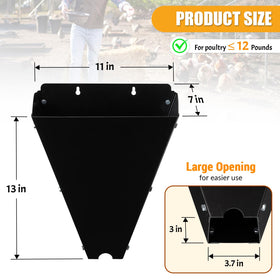 UIABOPZ chicken cone tapered bottom exposing head for secure restraint
