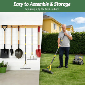 UIABOPZ Thatch Rake compact storage with detachable sections.