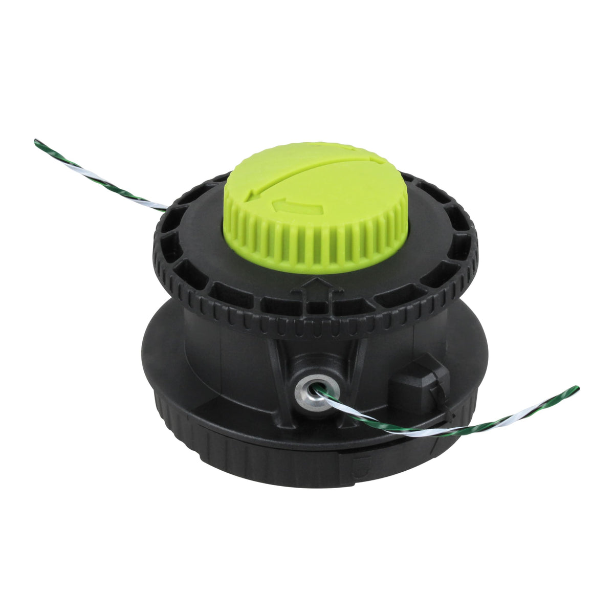 Uietuc bump feed trimmer head front view, rugged build for Ryobi compatibility