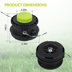 Uietuc bump feed trimmer head side view, highlighting lightweight durability