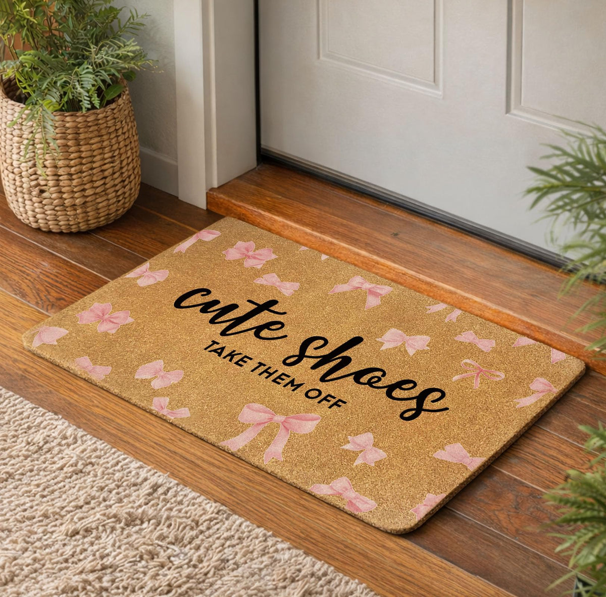 Uilatyu doormat with non-slip backing suitable for indoor and outdoor use.
