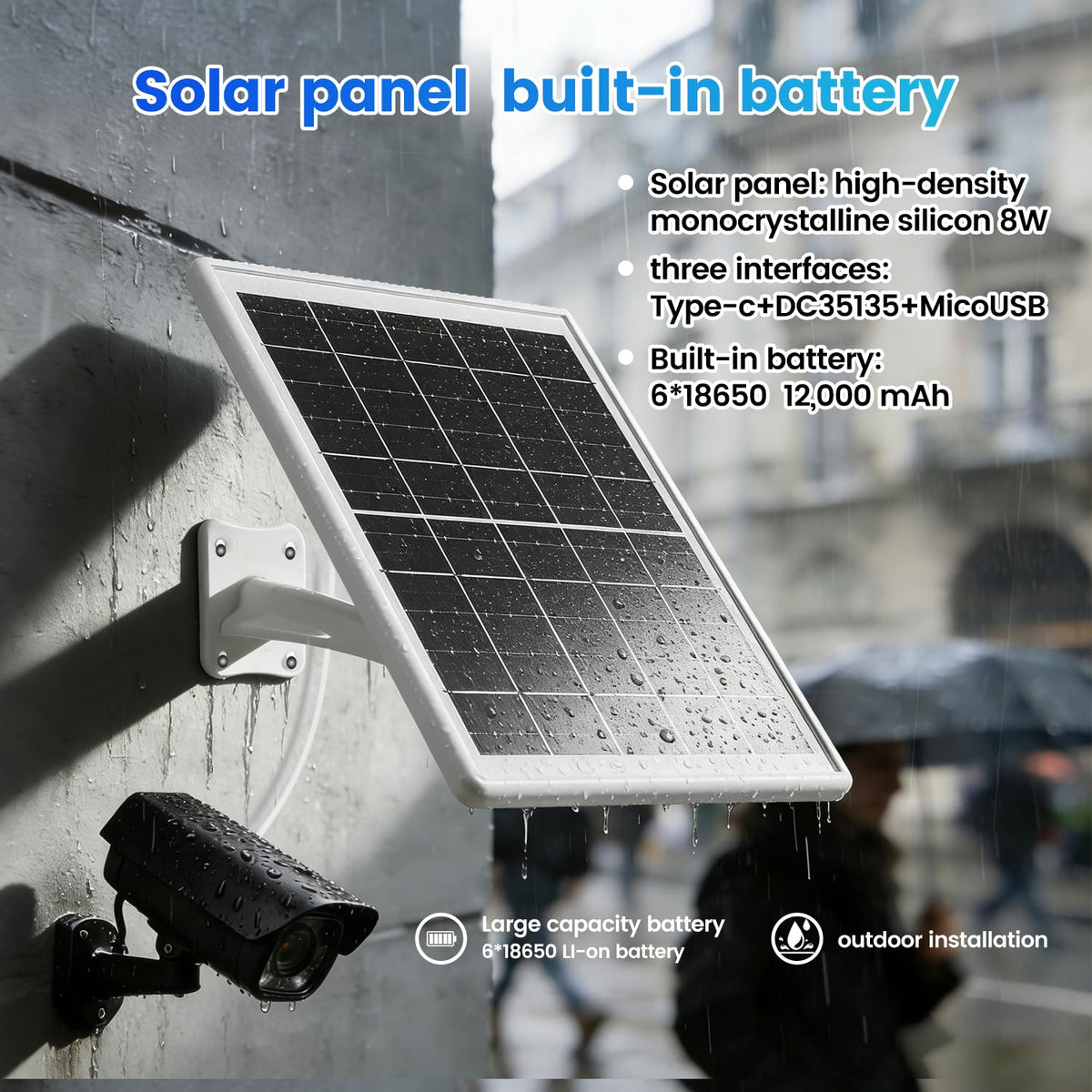 Uinhuazhen USB-C adapter for fast charging with the solar panel
