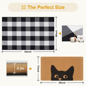 UINI cat welcome mat close-up highlighting faux coir texture that traps dirt.