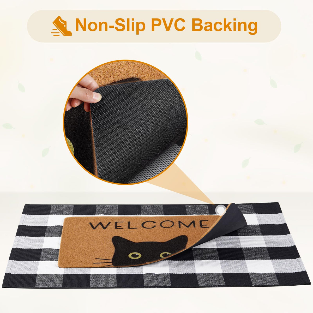 UINI easy-care entry rug is easy to clean