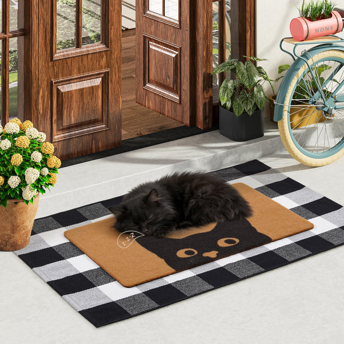 UINI front door scene featuring welcoming entryway with durable mats.