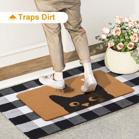 UINI non-slip backing detail ensuring mats stay in place during daily foot traffic.