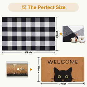 UINI non-slip backing keeps mats securely in place
