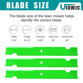 UIOWJC Maverick 60-inch blades deliver clean, even passes across varied terrain.