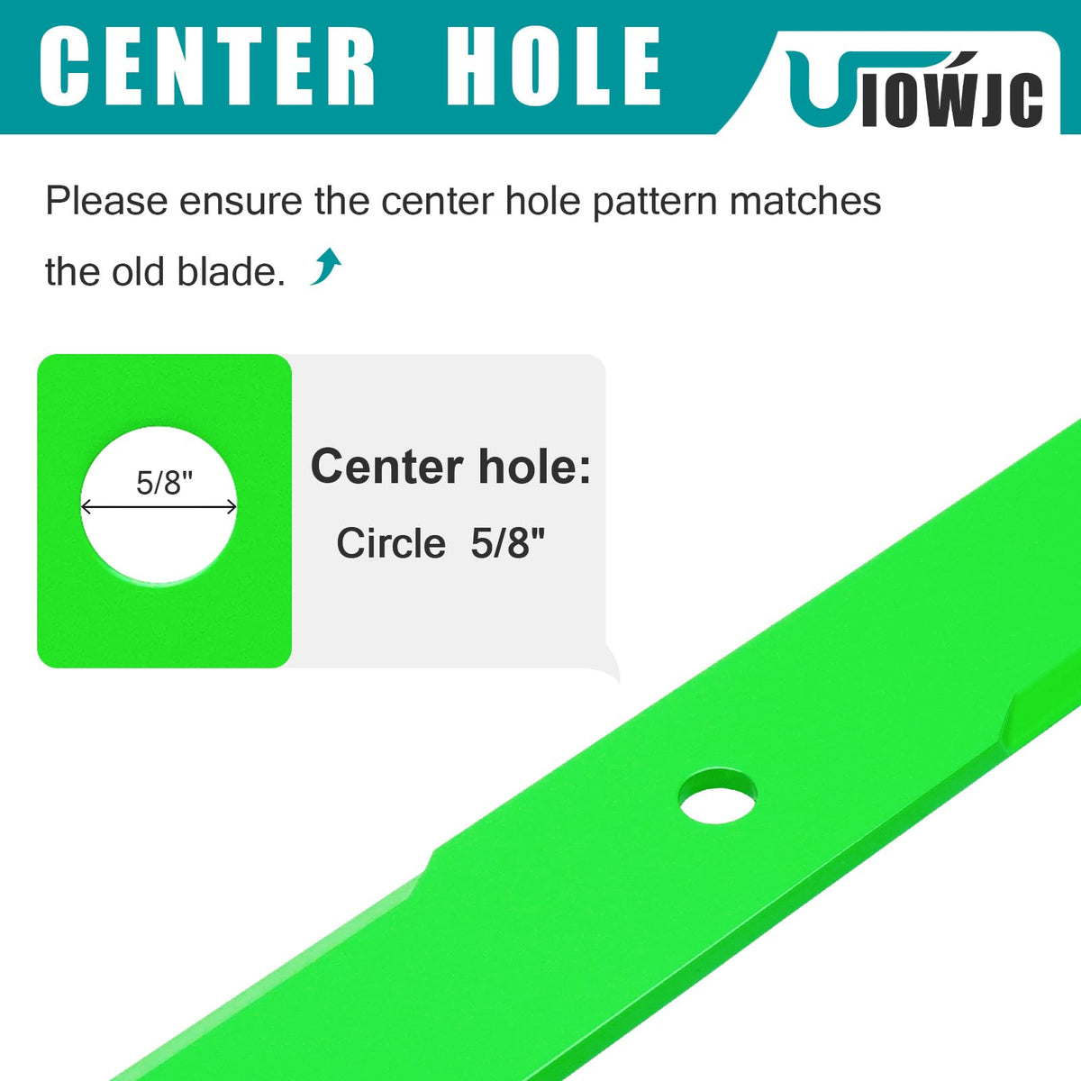 UIOWJC Pup 60-inch blades ensure smooth contact for a consistent lawn finish.