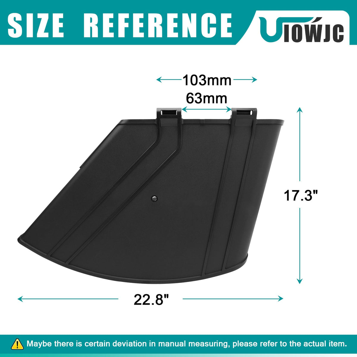 UIOWJC deflector guide plate side view for accurate mowing path.