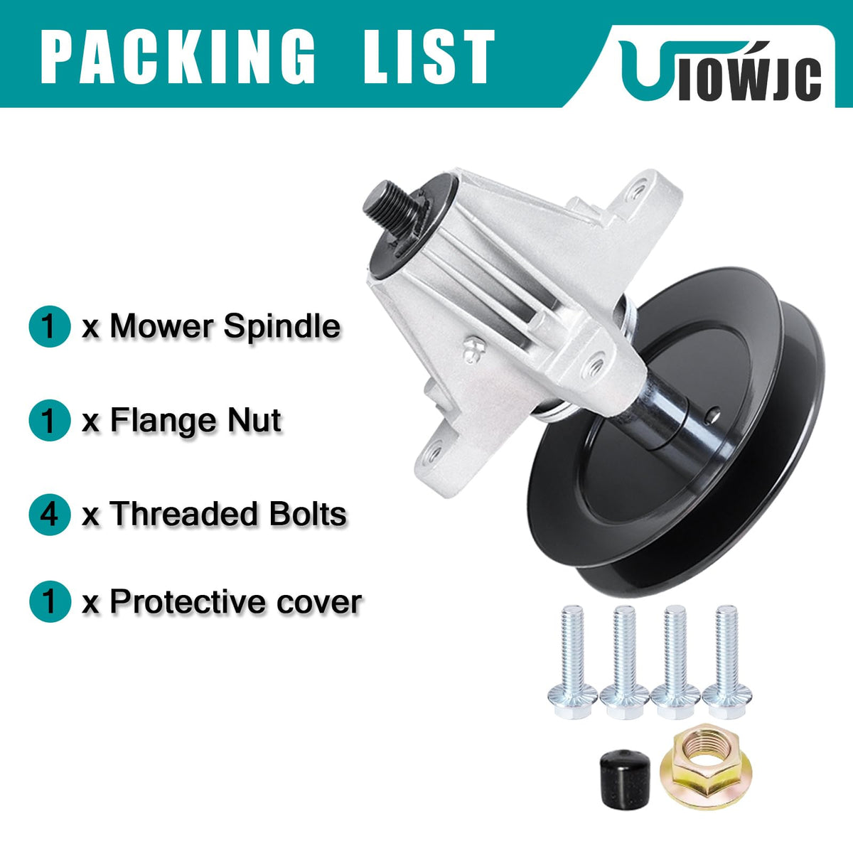 UIOWJC flange nut and grease zerk support smooth lubrication.