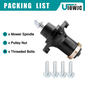 UIOWJC spindle assembly fits 48-inch decks, broad compatibility