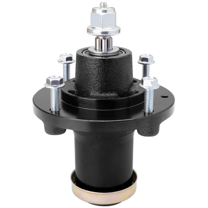 UIOWJC spindle assembly closeup with pulley nut demonstrates sturdy construction