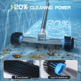 UIRWAY 180-degree adjustable brush reaches corners and steps