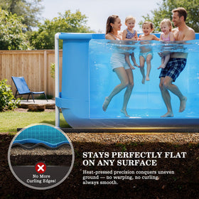 UIRWAY 21ft pool liner pad black material for heat retention
