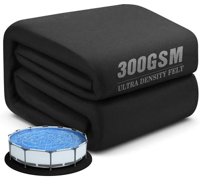 UIRWAY 21ft round pool liner pad showing heat pressed geotextile for durability