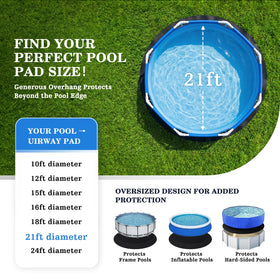 UIRWAY 21ft pool liner pad puncture resistant surface protects the liner