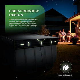 Two green reflective strips handles support easy positioning and safe handling.