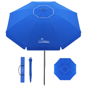 UIRWAY 8.5ft beach umbrella canopy providing broad shade on sunny days