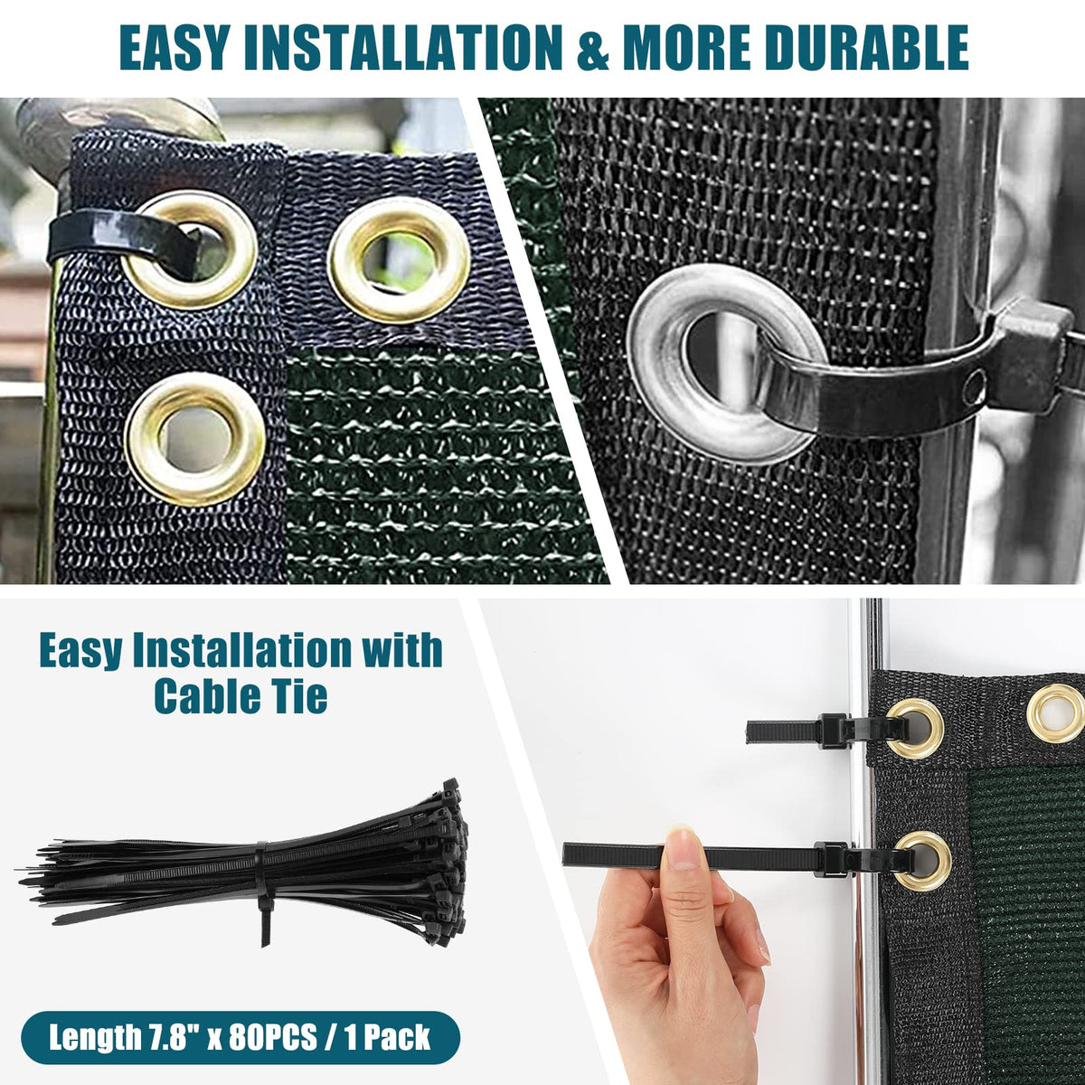 UIRWAY includes 80 cable ties for quick installation