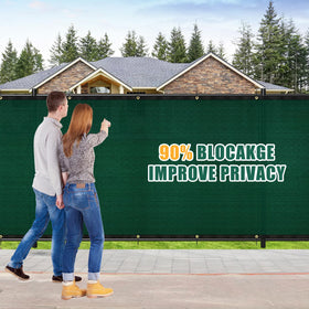 UIRWAY privacy screen with brass grommets for quick, secure mounting.