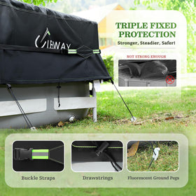 UIRWAY exclusive patent webbing and drawstring system simplifies tightening.