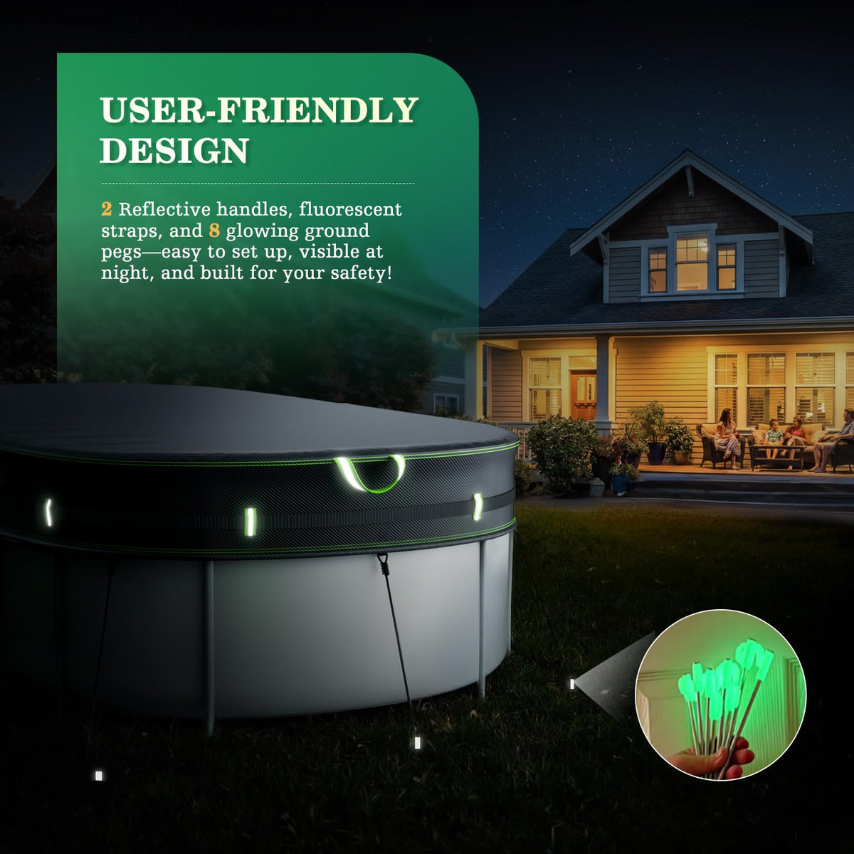 UIRWAY triple-reinforced corners with cross-stitch for durable outdoor use