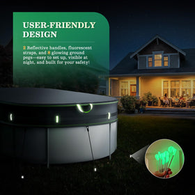 UIRWAY triple-reinforced corners with cross-stitch for durable outdoor use