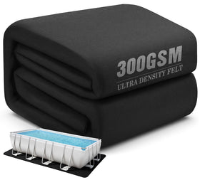 UIRWAY rectangle pool pad front view shows precise fit and quick setup.
