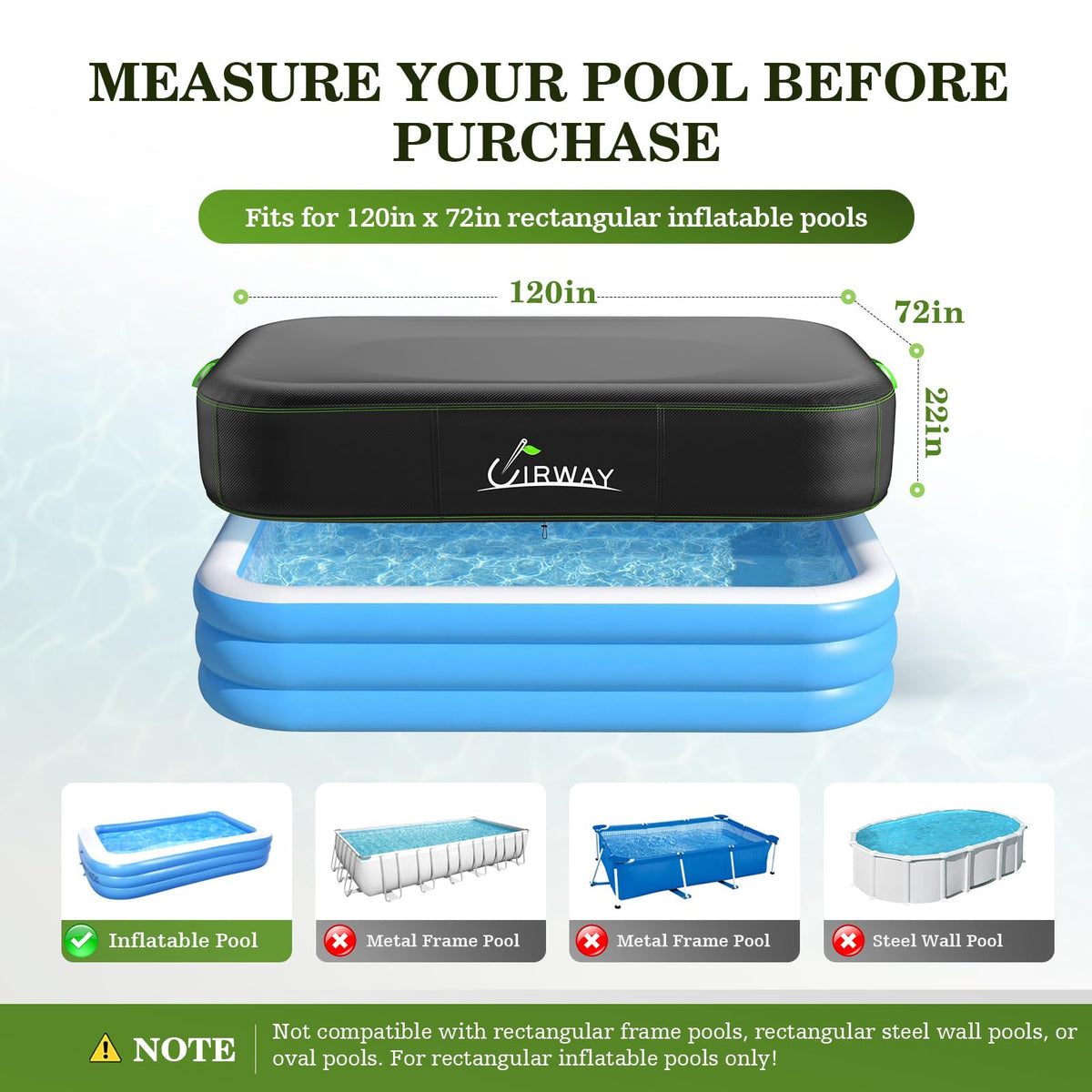 UIRWAY elastic cord close-up illustrating windproof security around pool edge