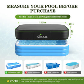 UIRWAY elastic cord close-up illustrating windproof security around pool edge