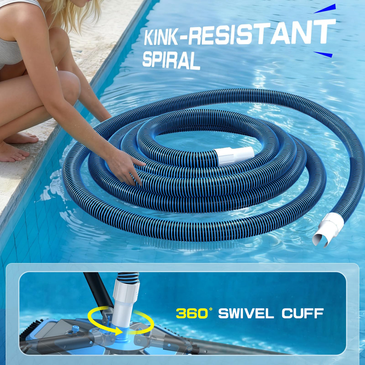 UIRWAY weighted sealed body stays flush to pool floor