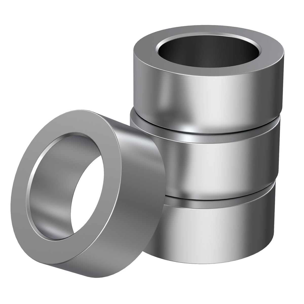 Uiuaquas 4-piece 1-inch spacer assembly close-up for wheel bushing replacement.