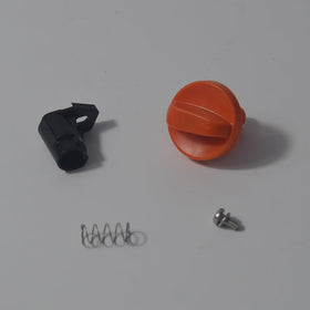 Uiuilz choke knob kit being fitted on Stihl FS131 for replacement