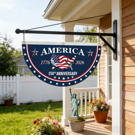 Uivebres 250th Anniversary Bunting Flag made of high-density polyester withstands outdoor use