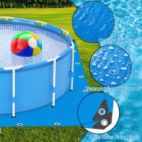 UJG durable PE material pool ground cloth for long-term use.