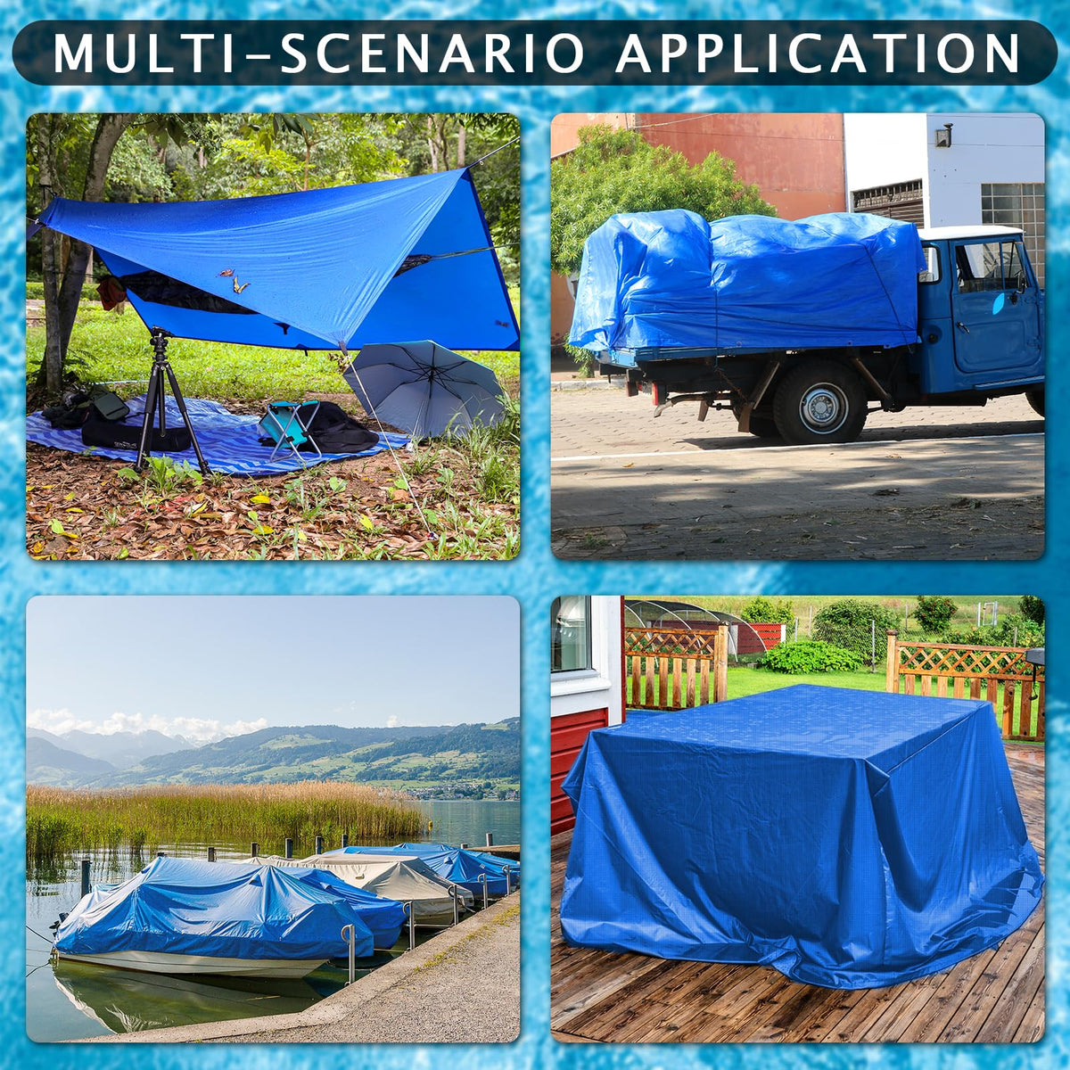 UJG easy-clean foldable pool ground cloth for quick storage.