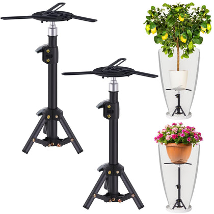 UJG plant riser adjustable height for tall pots enhances support