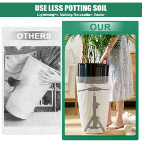 UJG plant riser inside-pot-lift offers lightweight, neat design for swaps