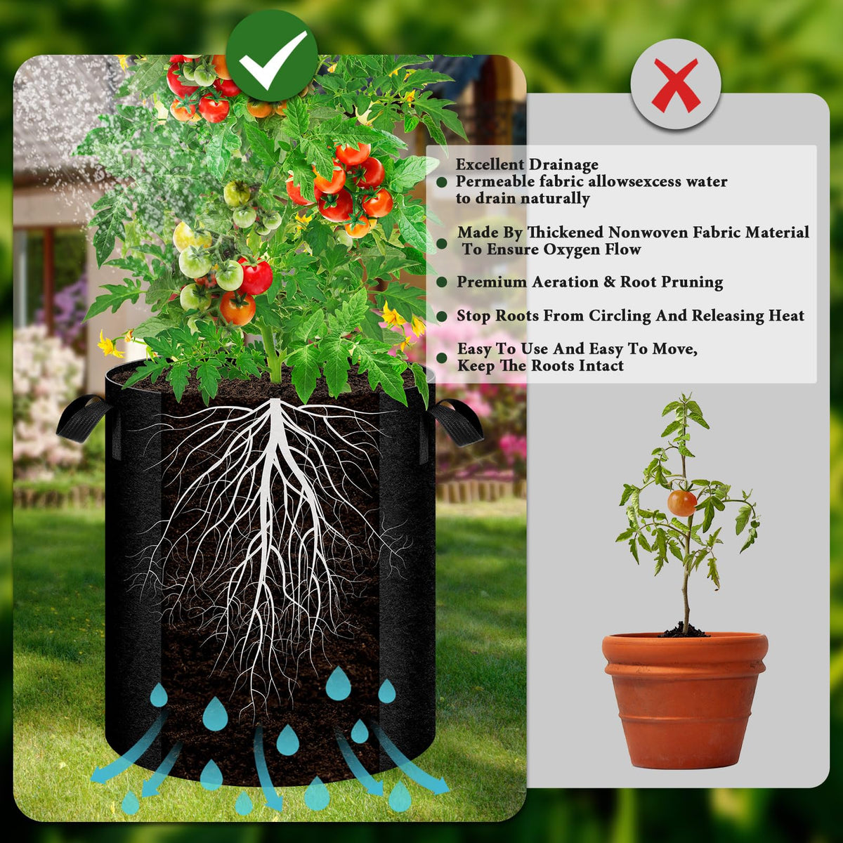 UJG pull-down harvest window design allows harvest without digging