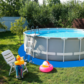 UJG puncture-prevention shield helps keep pool liner safer.