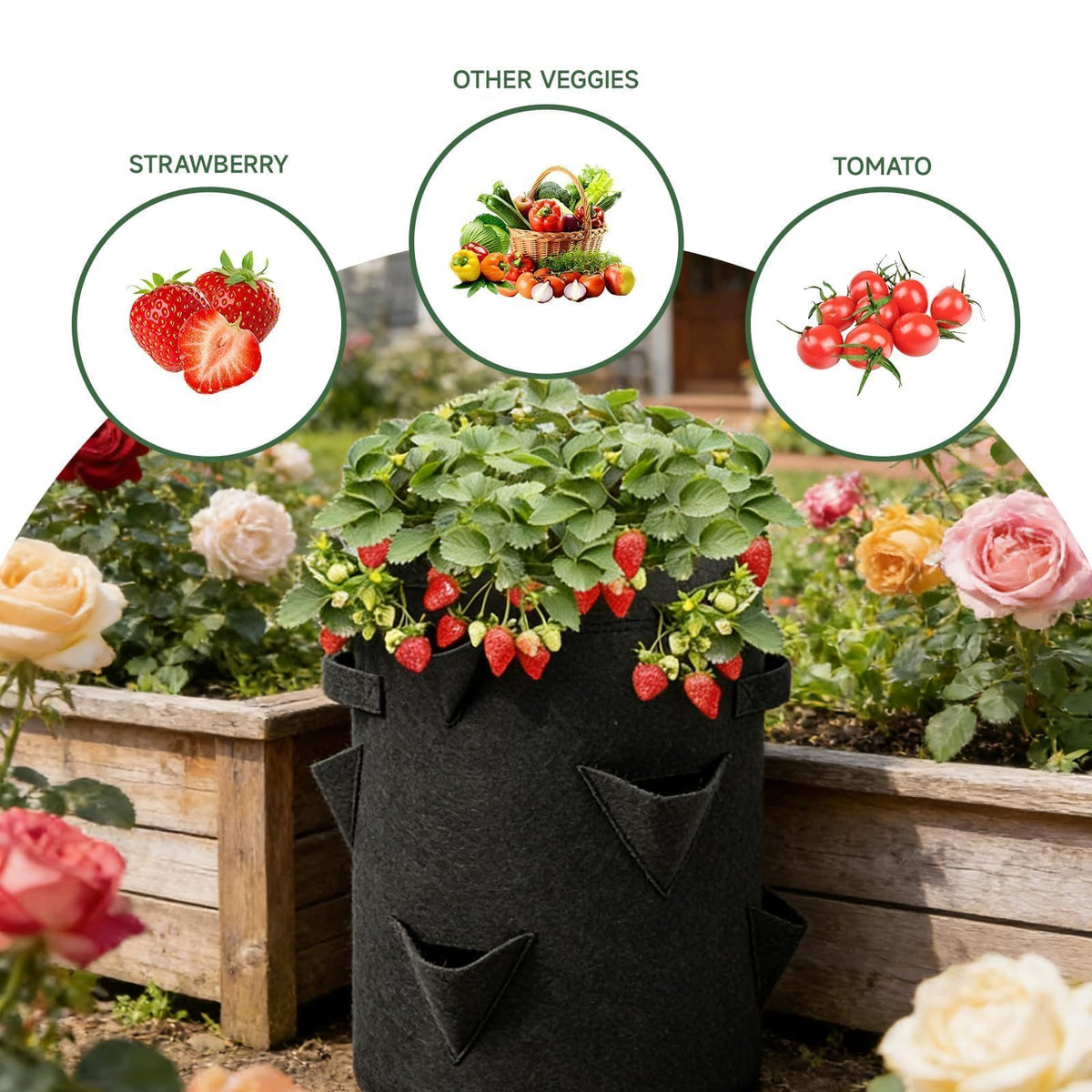Ujukoxc durable felt fabric design improves drainage and root health