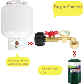UJW adapter works with heaters and camping stoves for convenient outdoor cooking.