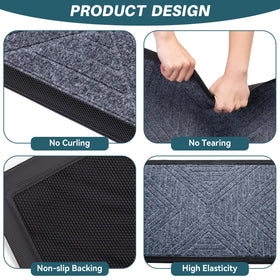 UKISS all-weather entrance doormat sized 30x17.5 inches at doorway