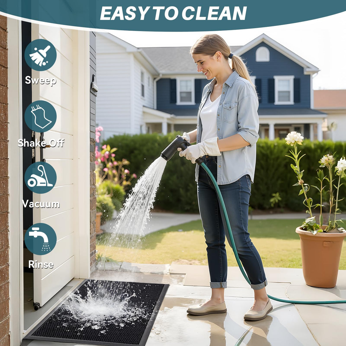 UKISS indoor outdoor versatility suited for entryways, patios, and mudrooms