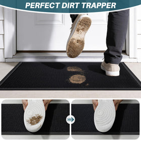 UKISS non-slip rubber backing detail keeps the mat securely in place