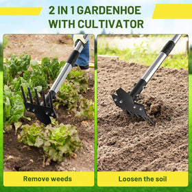 Ukiupop heavy-duty weed puller tool with rust-resistant steel for durability.