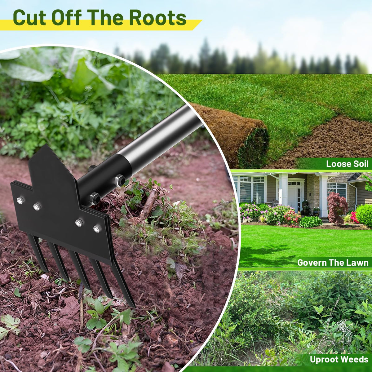 Ukiupop indoor-outdoor gardening tool for weed removal and soil prep indoors or outdoors.