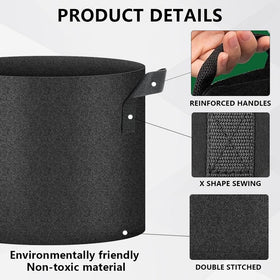 Ukontagood nonwoven grow bag with breathable fabric supports root health.