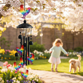Ukulork wind chimes aluminum tubes closeup for clear, lasting tones.